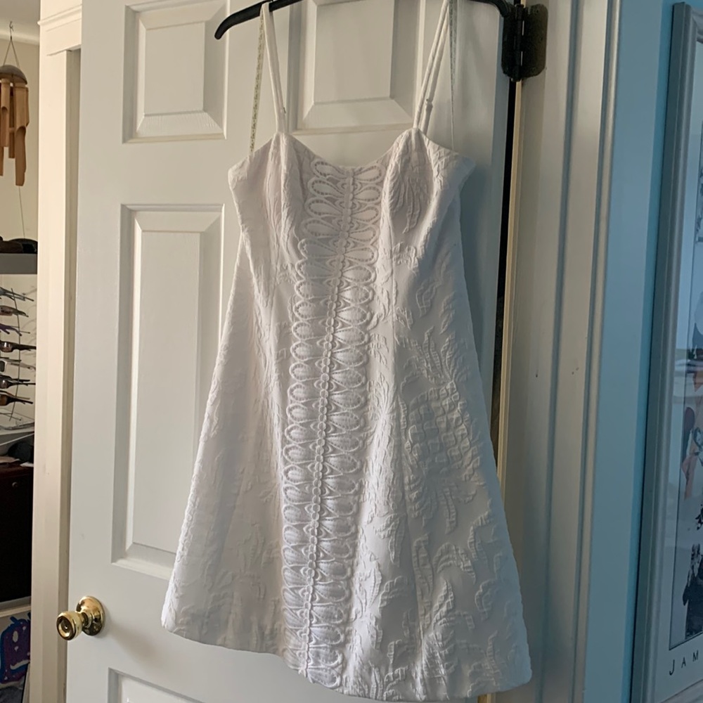 Lilly Pulitzer spaghetti strap white dress